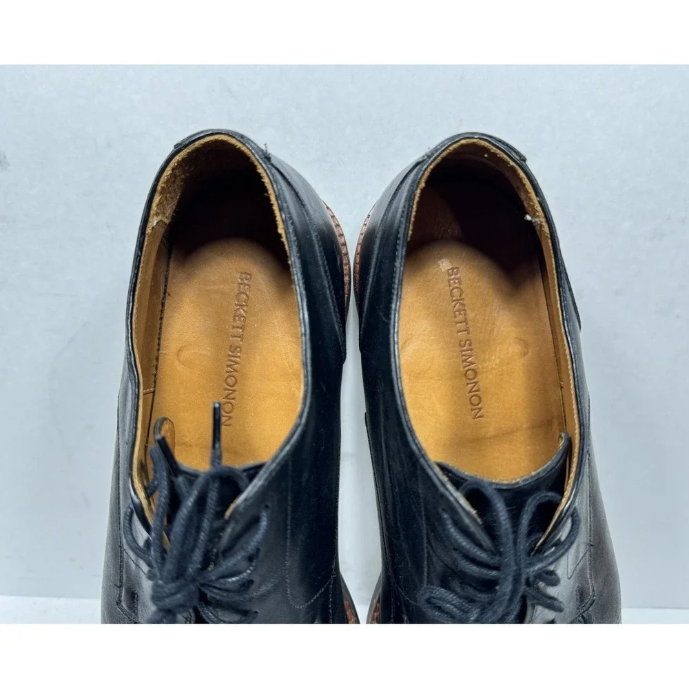 Beckett Simonon Split Toe Derby Men's Size 10.5 Black Leather Shoes 15641